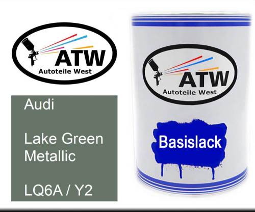 Audi, Lake Green Metallic, LQ6A / Y2: 500ml Lackdose, von ATW Autoteile West.